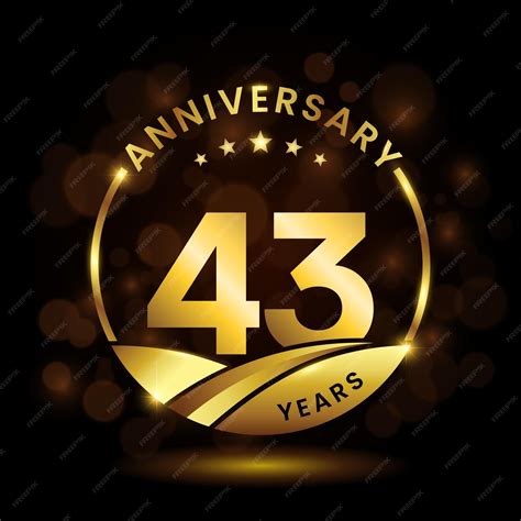 Premium Vector 43 Years Anniversary Anniversary Celebration Logo