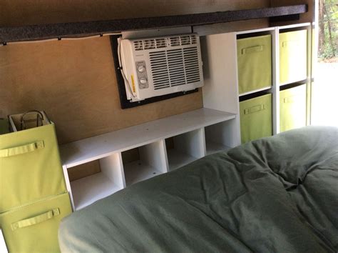 My Added Shelving And End Of My Bed Runaway Camper Camper Cargo