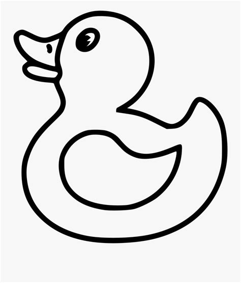 Duck Clipart Duckblack Black And White Rubber Duck Free Transparent