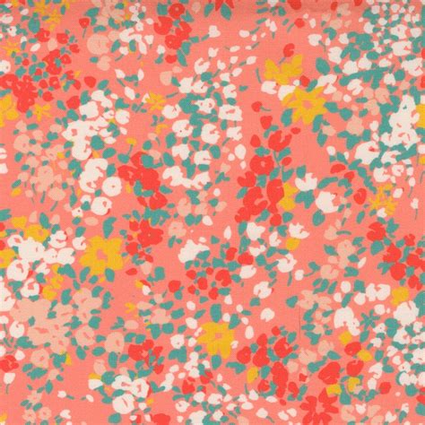 Quilting Fabric Floral Meadow From Lady Bird By Crystal Manning For