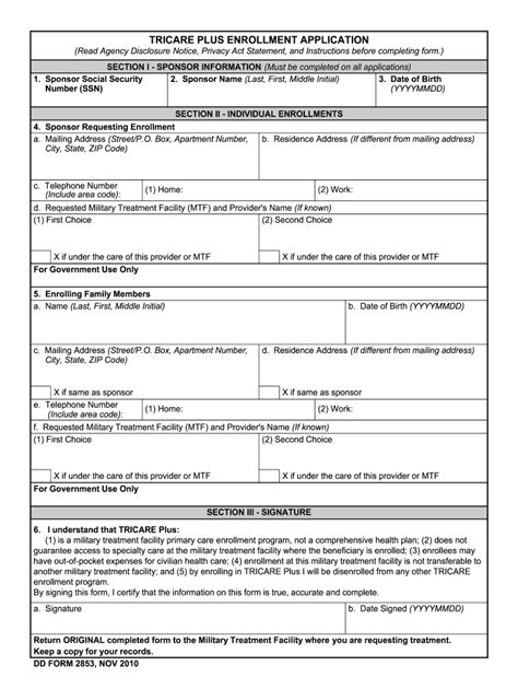 Dd 2853 2010 2022 Fill And Sign Printable Template Online Us Legal