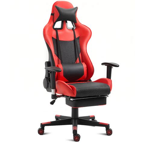 Costway Ergonomic Gaming Chair High Back Racing Office Chair W Lumbar Support And Footrest