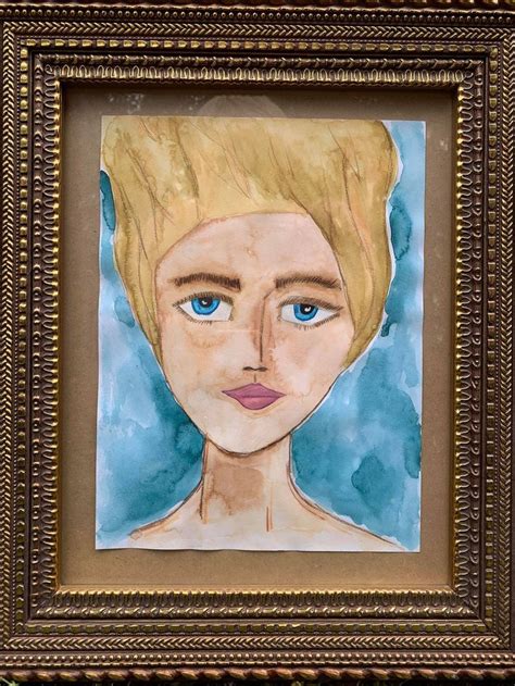 Watercolor Fashion Painting Blonde Girl Watercolor Art Etsy