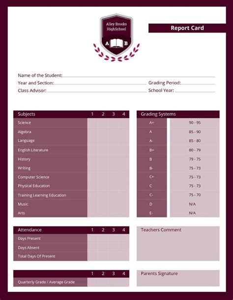 Report Card Examples 11 Designs Psd Ai Examples