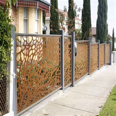 Laser Cutting Aluminum Fencing Perforated Metal Sheet Fence For Garden