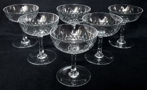 6 Baccarat Crystal Champagne Glasses Model Richelieu Of Catawiki