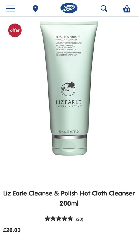 Liz Earle Cleanse And Polish™ Hot Cloth Cleanser 200ml Cleanser Chamomile Essential Oil Cleanse