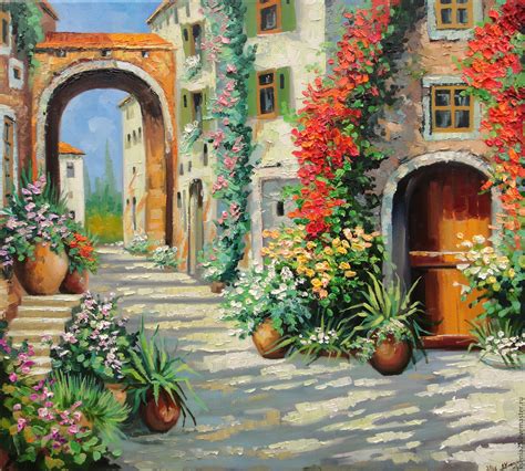 Oil Painting Italian Street купить на Ярмарке Мастеров 984l3com