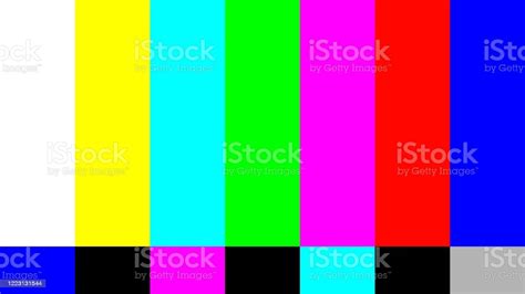 Tv Colour Bars Test Card Screen Smpte Television Color Test Calibration