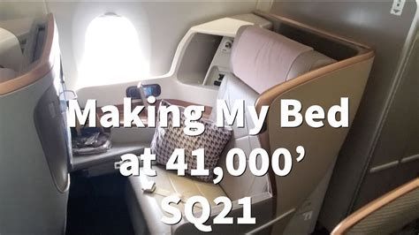World S Longest Flight Making My Bed On Singapore Airlines Newark To Singapore YouTube