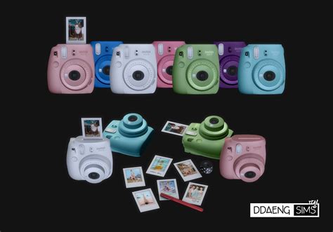 Dtaengsims Instax Mini 9 Camera Set Sims 4 Sims 4 Toddler Sims 4 Cc