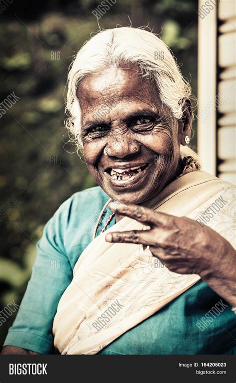 Happy Old Indian Woman Image Photo Free Trial Bigstock
