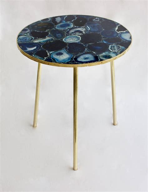 Blue Agate Round Coffeeside Table