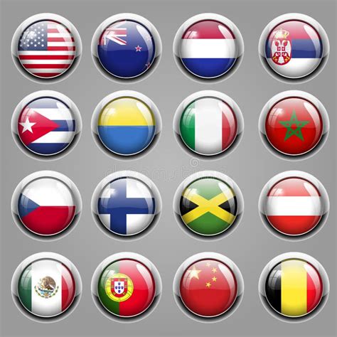 World Flag Icons Stock Vector Illustration Of America 98212621