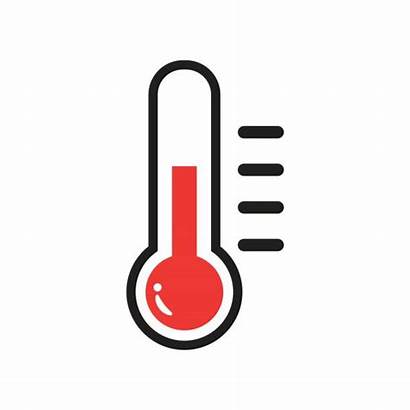Thermometer Vector Icon Clip Temperature Fahrenheit Illustrations