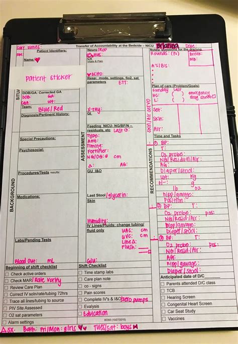 Nicu Brainreport Sheet Icu Nursing Neonatal Nurse Pediatric Nursing