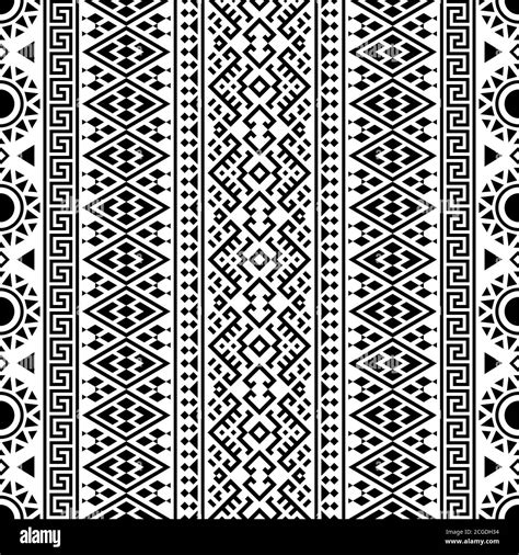 Seamless Pattern Of Aztec Motif Tribal Ethnic Texture Background Design