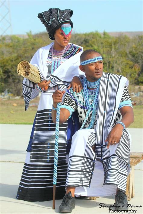 Xhosa Bride And Groom In Traditional Xhosa Umbhaco Xhosa Attire