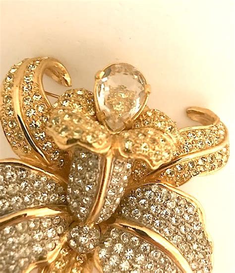 Valentino 1980s Orchid Flower Pin For Sale At 1stdibs Orchid Pin
