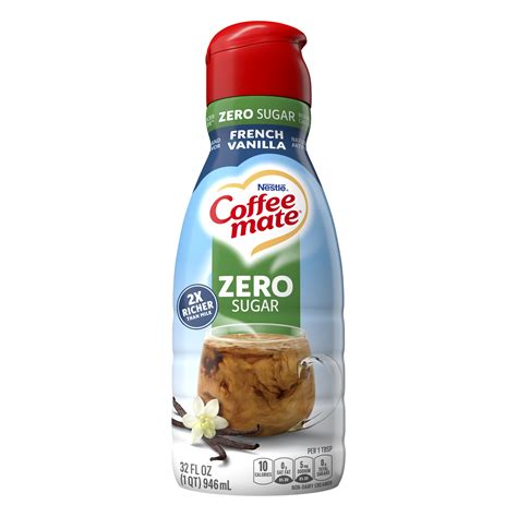 Zero Sugar French Vanilla Flavor Creamer 32 Oz Official Coffee Mate®