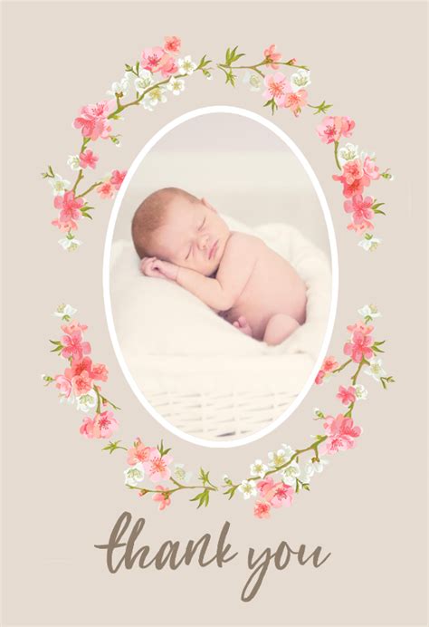 Shorter videos to share everywhere. Floral Baby - Thank You Card Template (Free) | Greetings Island