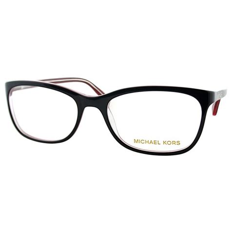 michael kors womens mk 247 021 black rectangle plastic eyeglasses 54mm free shipping today