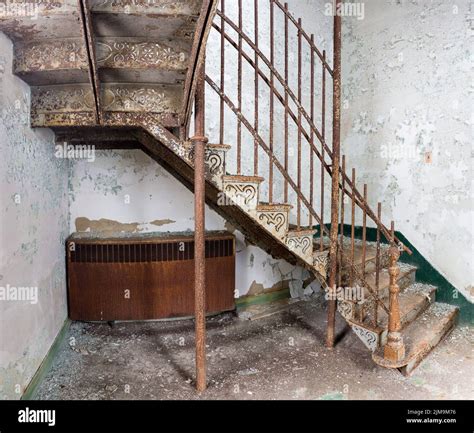 Staircase Inside Trans Allegheny Lunatic Asylum Stock Photo Alamy