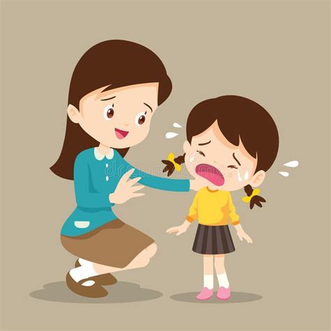 Girl Comforting Her Crying Friend Stock Vector Illustration Of Crying
