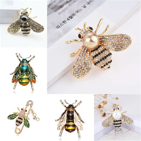 Cute Animal Bee Brooch For Women Unisex Insect Brooches Pins Vintage