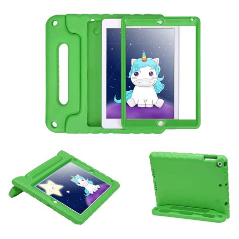 Hde Ipad Air 2 Bumper Case For Kids Shockproof Hard Cover Handle Stand