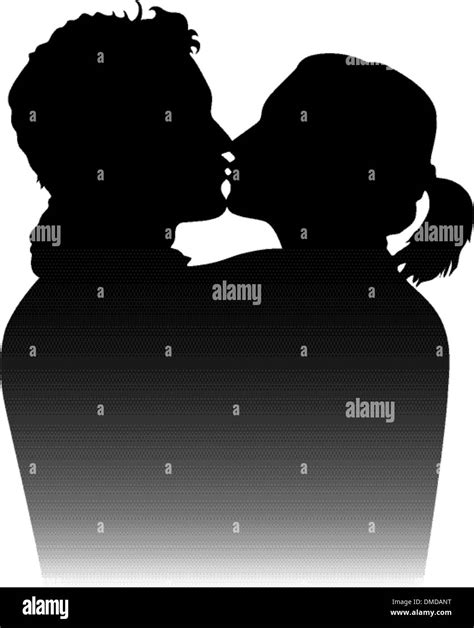 Female Figure Kissing Black And White Stock Photos And Images Alamy