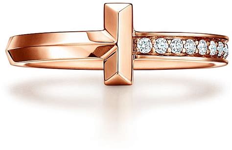 Tiffany And Co T T1 Ring In Rose Gold With Diamonds 25 Mm Shopstyle