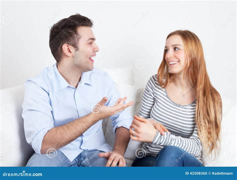 Young Couple In Discussion Stock Photo Image Of Building 42508360