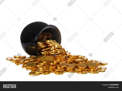 Pot Gold Filled Gold Image And Photo Free Trial Bigstock