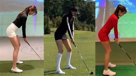 20 Hot Korean Female Golfers In Swing Vietnam [ Best Iron Golf Shots 02 ] Swing Vietnam