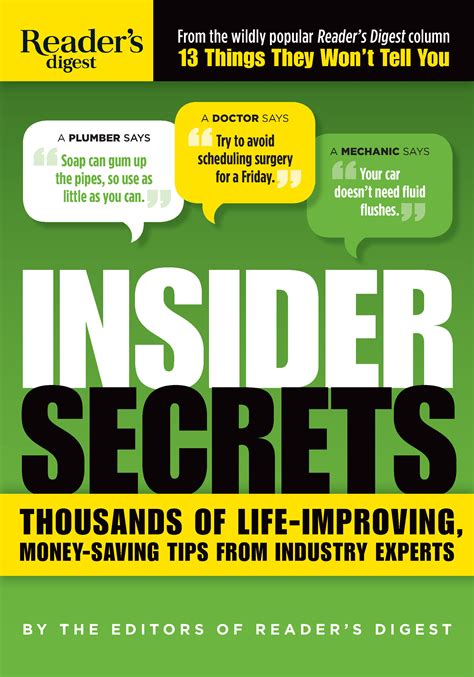 Insider Secrets Thousands Of Life Improving Money Saving Tips From