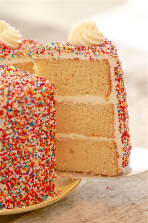 (if frosting becomes too soft, refrigerate to firm up.) cake can be covered with a cake dome and refrigerated overnight. Vanilla Birthday Cake Recipe - Gemma's Bigger Bolder Baking