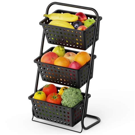 Buy 3 Tier Fruit Basket Stand Cambond Market Basket Stand Countertop