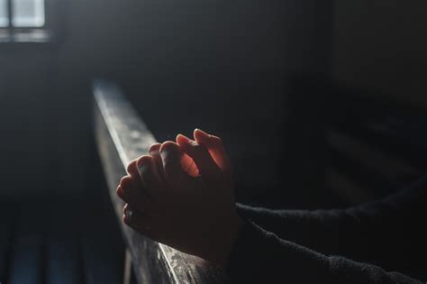 Hands Praying In Church Royalty Free Stock Photo