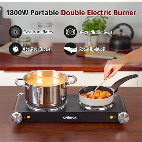 Buy Cusimax 900w900w Double Hot Plates Cast Iron Hot Plates Electric