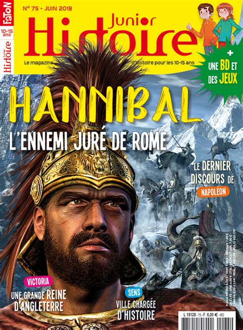 Raggamoffin, ott leszek melletted, hiányzol, zumba dal l.l. Hannibal, l'ennemi juré de Rome | Histoire Junior n° 75
