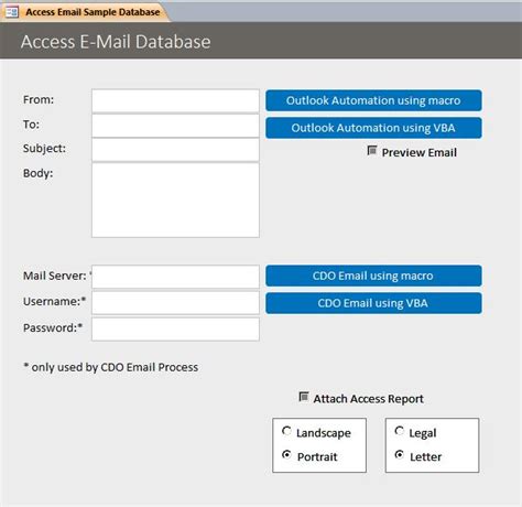 Microsoft Access Email Cdo Mail