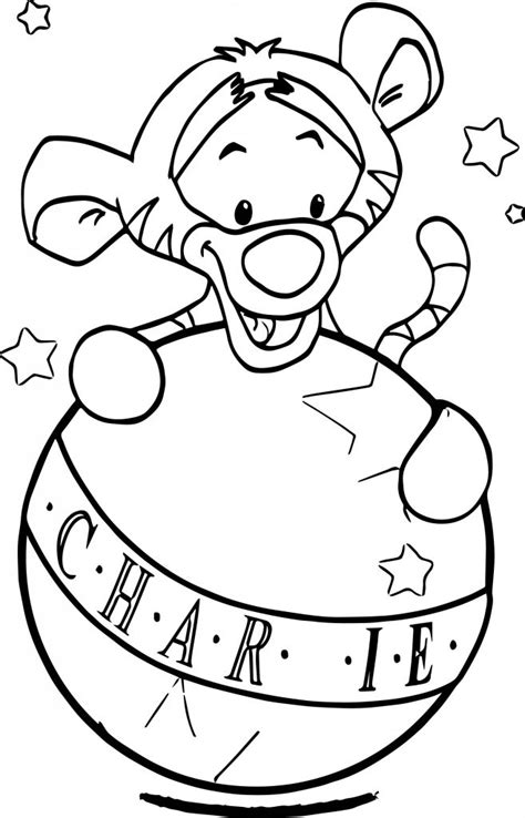 Baby Tigger Char Ball Coloring Page Wecoloringpage Com