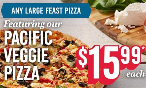 Pacific Veggie Pizza At Dominos Pizza