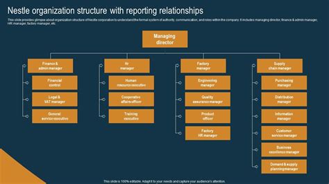 Nestle Organization Structure With Reporting Nestle Internal And External Environmental Strategy