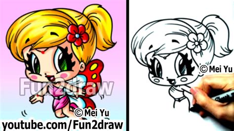 How to draw the new retro characters of tod. Fun Cartoons - How to Draw People - Butterfly Fairy Girl ...