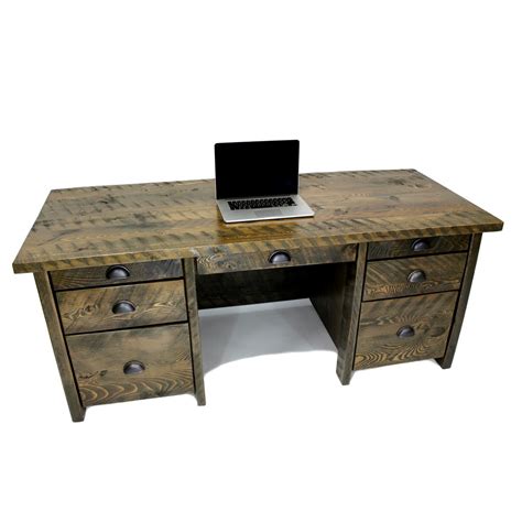 Rustic Executive Office Desk Four Corner Furniture