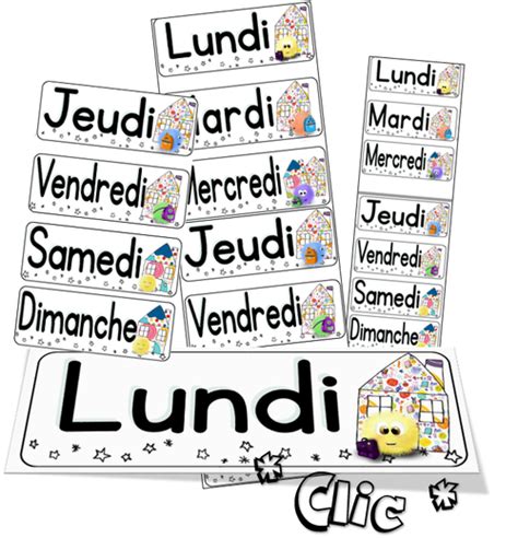 Les étiquettes De La Date 2016 2017 French Worksheets Cycle 2 Lund