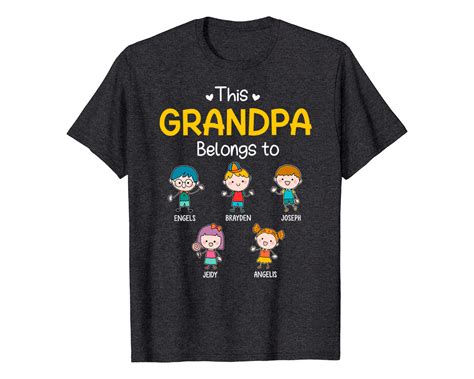 Personalized This Grandpa Belongs To Shirt Best Grandpa Etsy