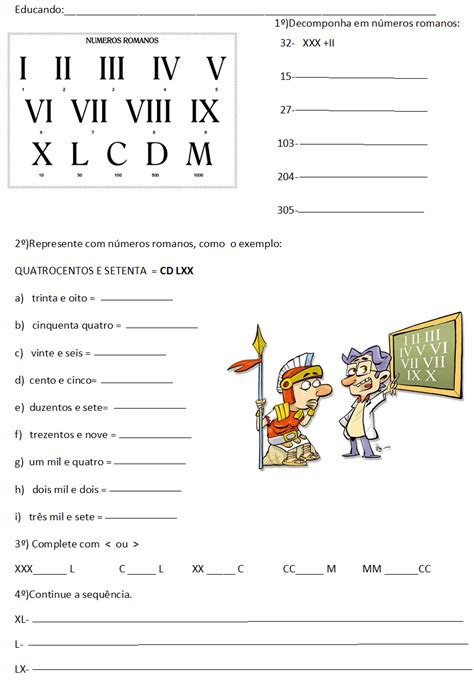 Romans For Kids Math Charts Roman Numerals Professor Labels
